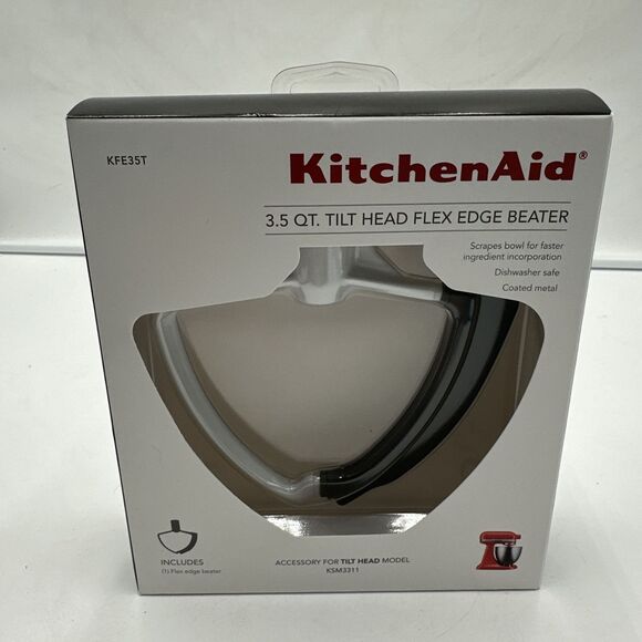 NEW KitchenAid KFE35T White Flex Edge Beater for Mixer Bowls KSM3311 KSM - Picture 1 of 5